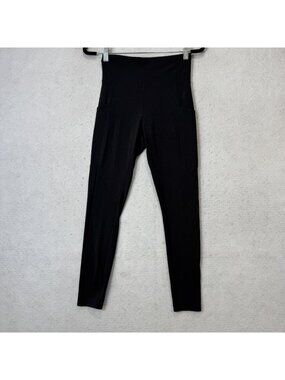 REI Cooperative Leggings Womens Small Black High Rise Ankle Pockets Yoga Stretch